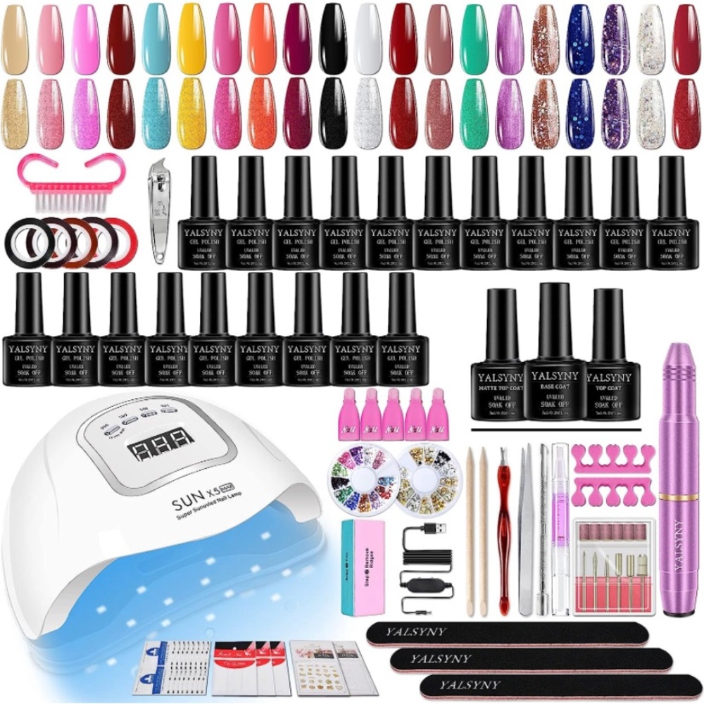 20 colors nail polish With 180W UV LED Nail Dryer,Electric nail drill kit NEW
